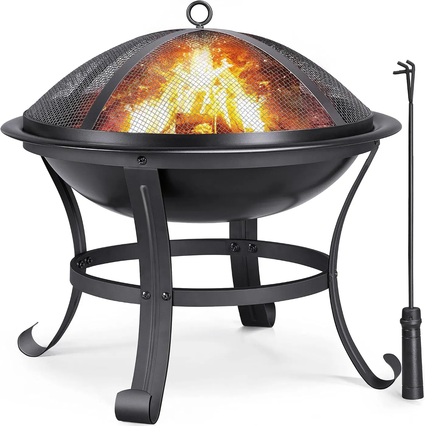 Petit brasero Yaheetech 54 cm en fer, format compact pour terrasse